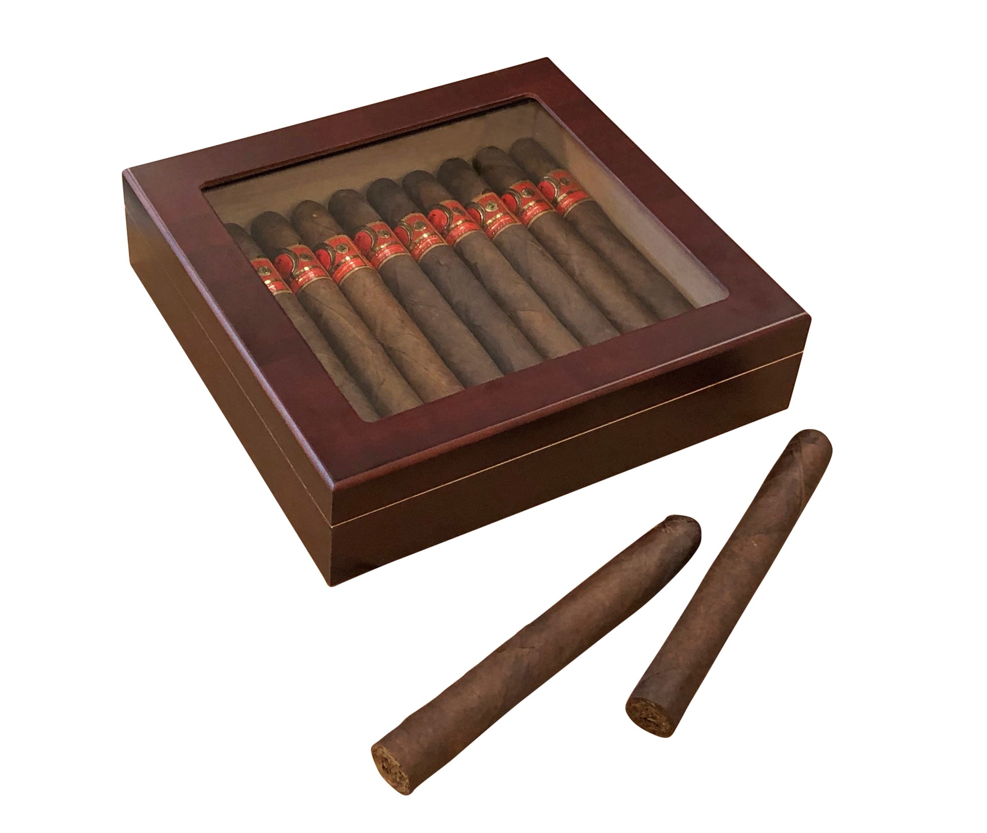 The Chateau Glass top Humidor - Afterburner Cigar store