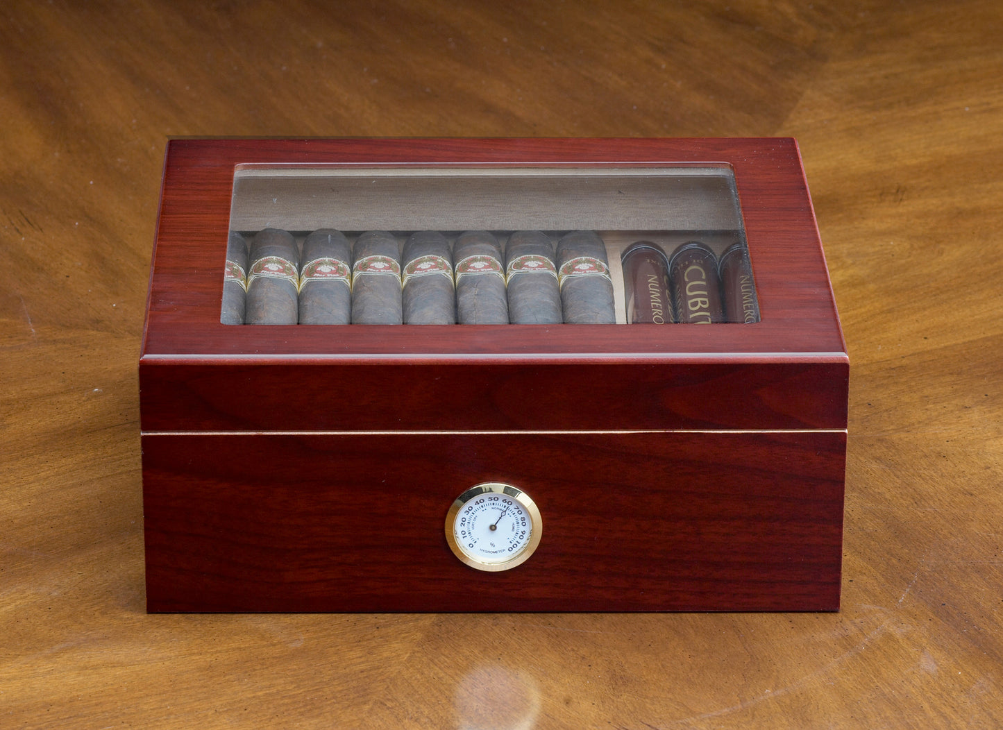The Chalet Glass top humidor - Afterburner Cigar store