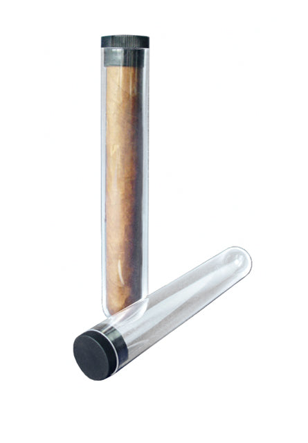 Round Bottom Acrylic Cigar Tube w/ Cap - Afterburner Cigar store