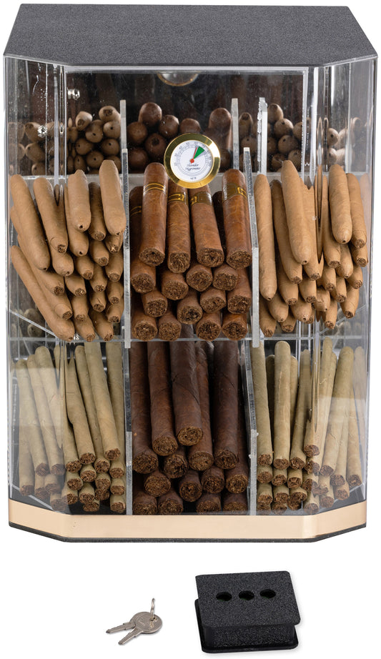 The Franklin Acrylic Display Humidor - Afterburner Cigar store