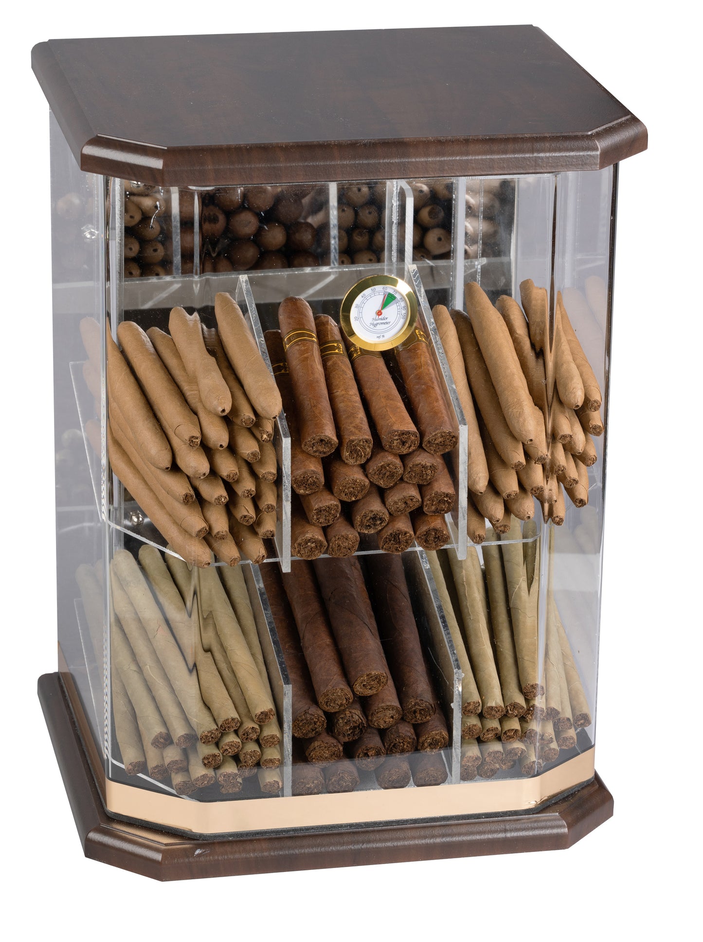 The Franklin Wood & Acrylic Display Humidor - Afterburner Cigar store