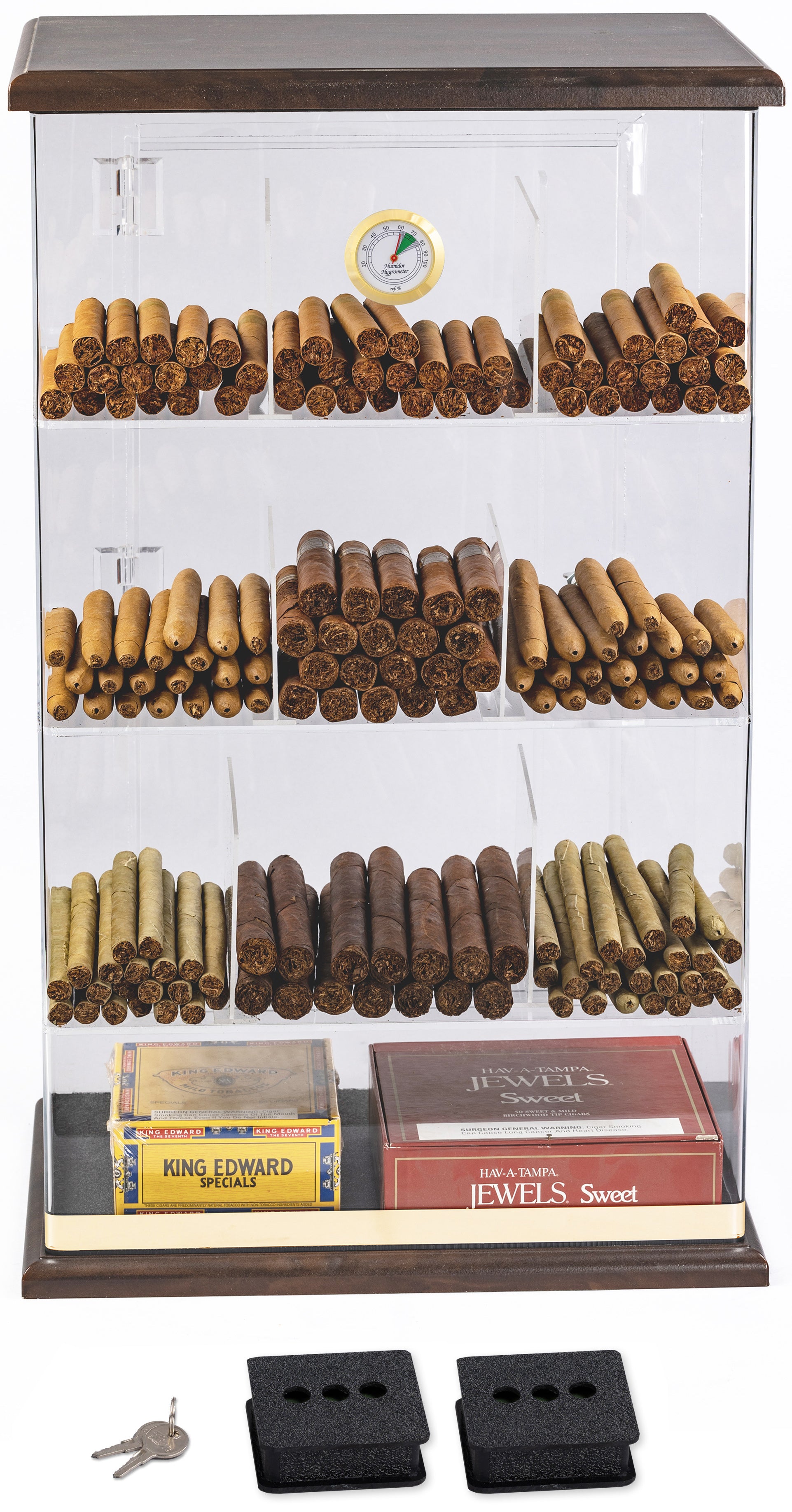 The Roosevelt Wood & Acrylic Display Humidor - Afterburner Cigar store