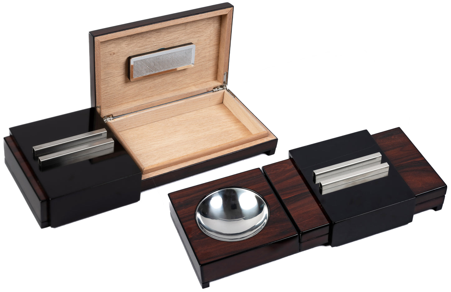 Sliding Ashtray W/ Hidden Humidor.