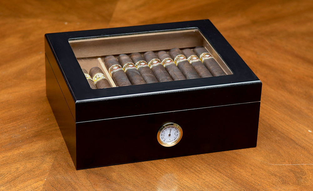 The Chalet Glass top humidor - Afterburner Cigar store