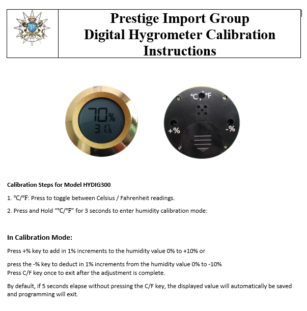 Polished Round Digital Hygrometers.