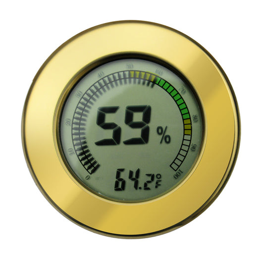 Digital Hygrometer W/ Multi Color Gauge & Calibration.