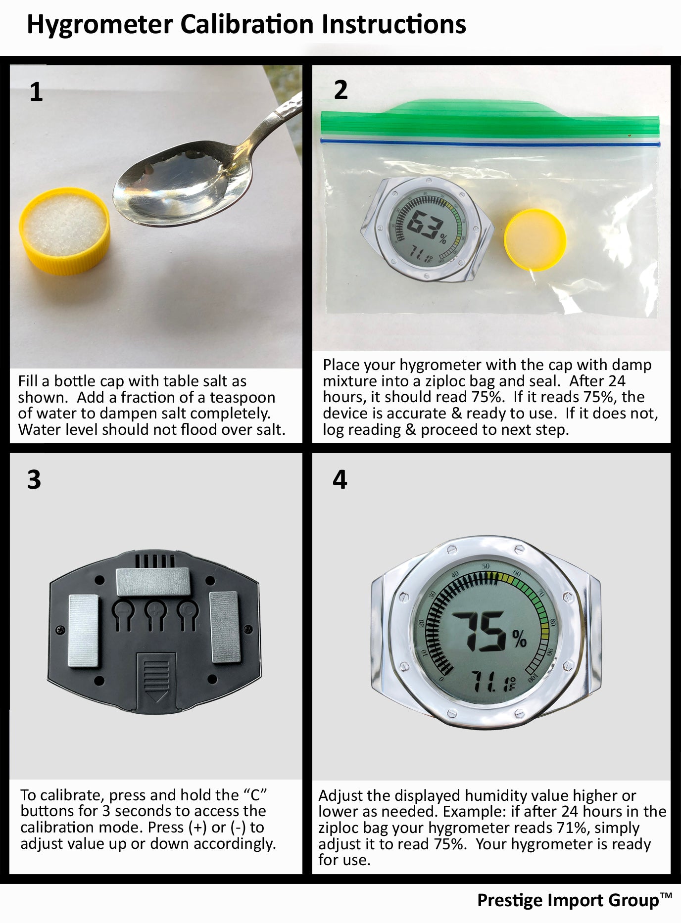 Watch Style Digital Hygrometer.