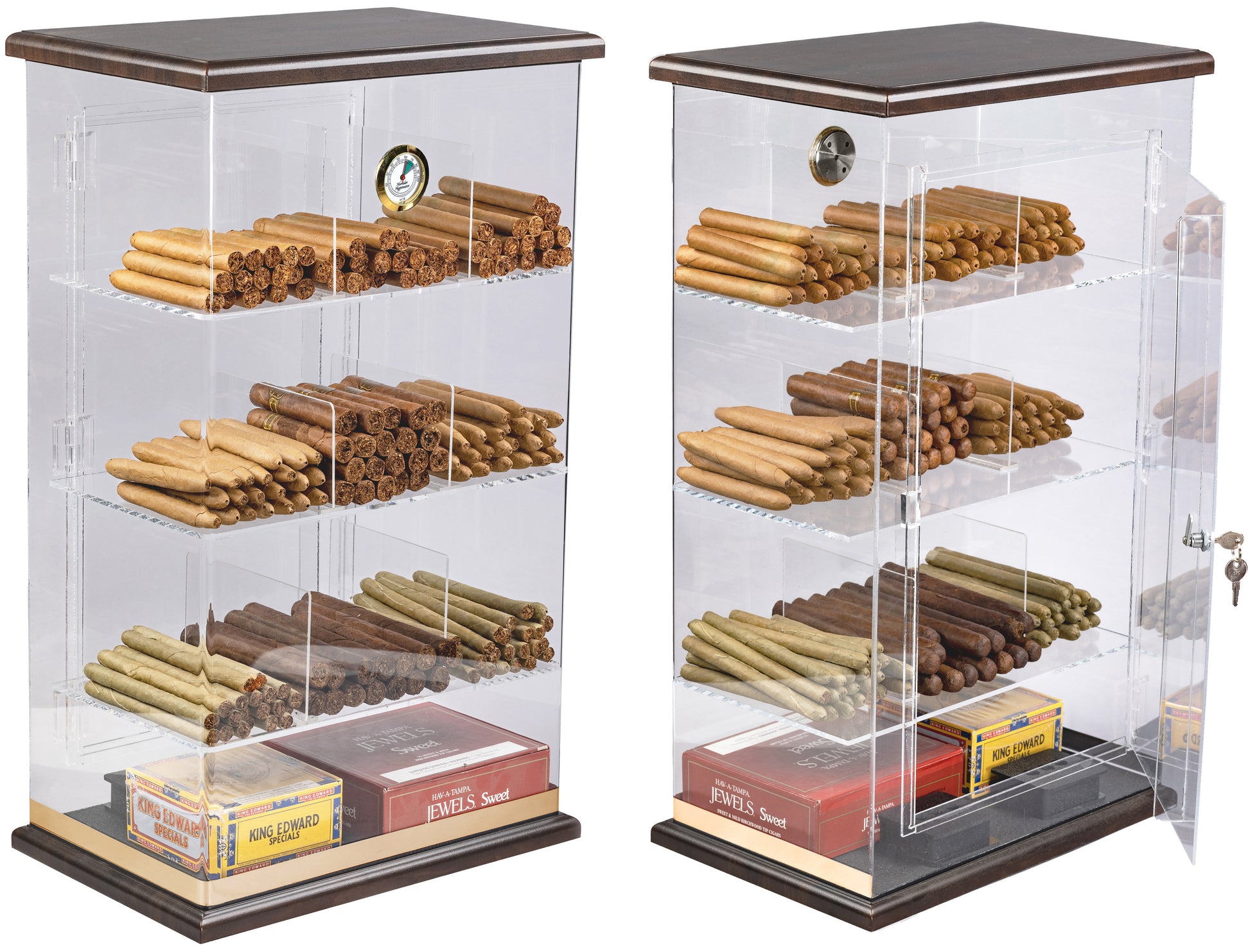The Roosevelt Wood & Acrylic Display Humidor - Afterburner Cigar store