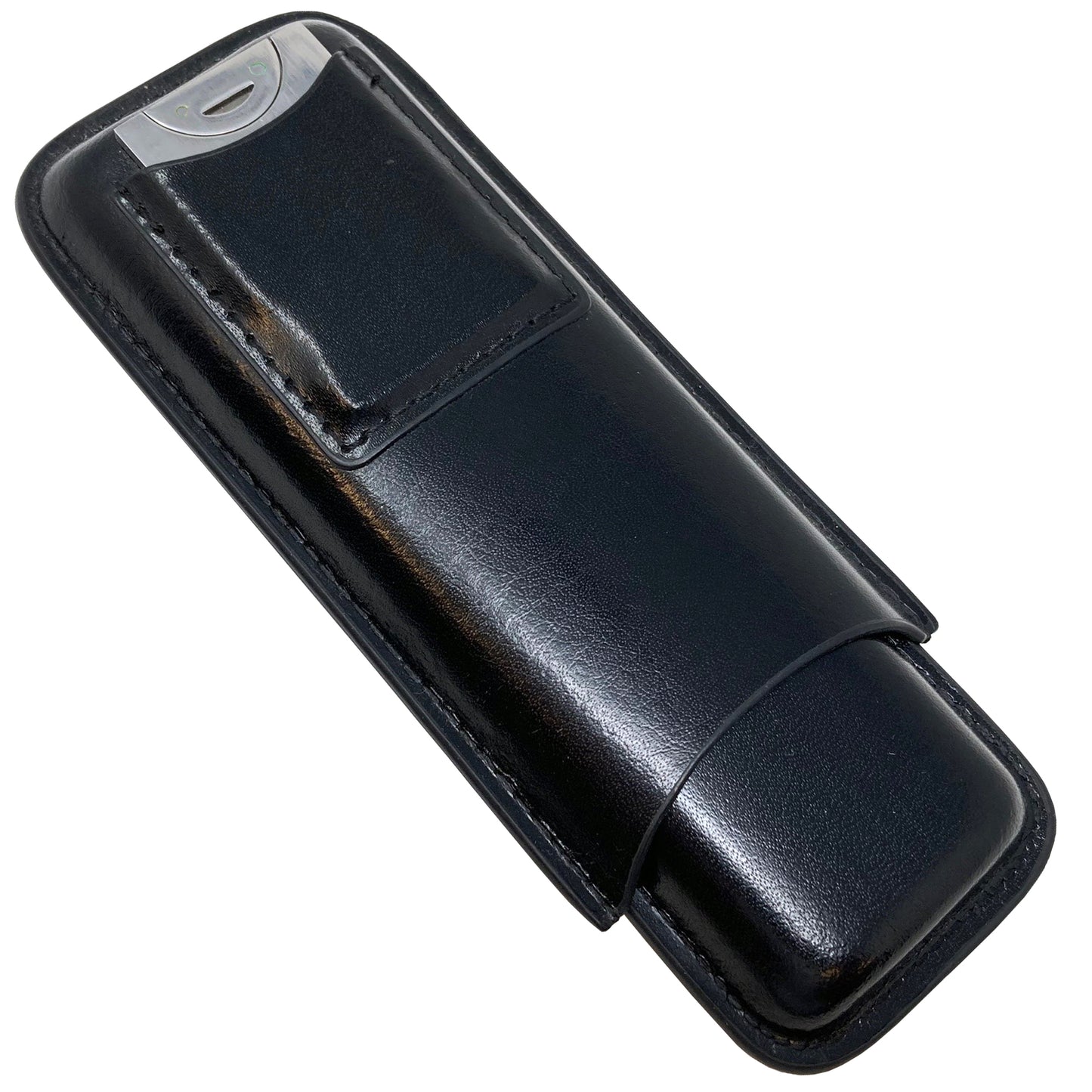 Leather Cigar Case W/ Cutter.